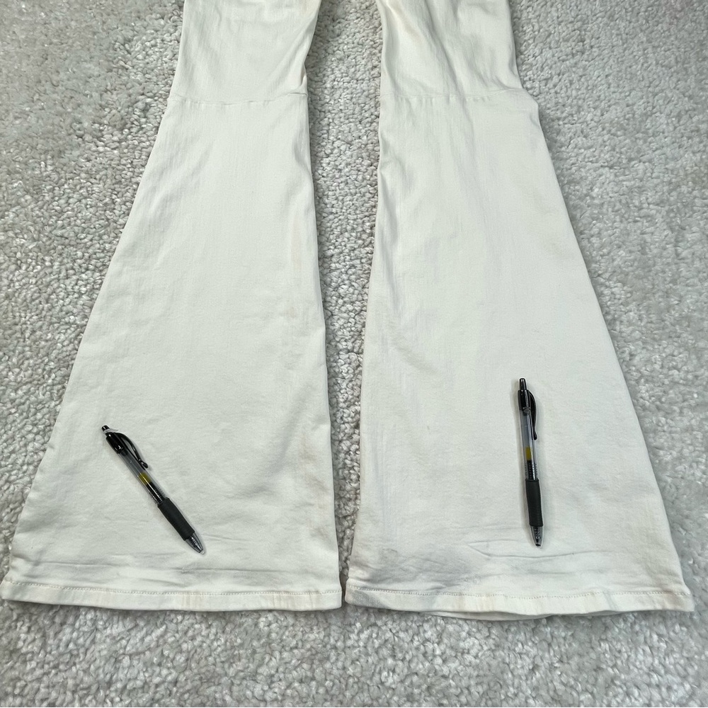 Free People Flare Jeans Womens 28 Bell Bottoms Pull On White Stretchy Denim Boho - Picture 5 of 14